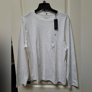 Tomny Hilfiger, NWT, Ladies White Long Sleeve Soft Thicker Type Shirt